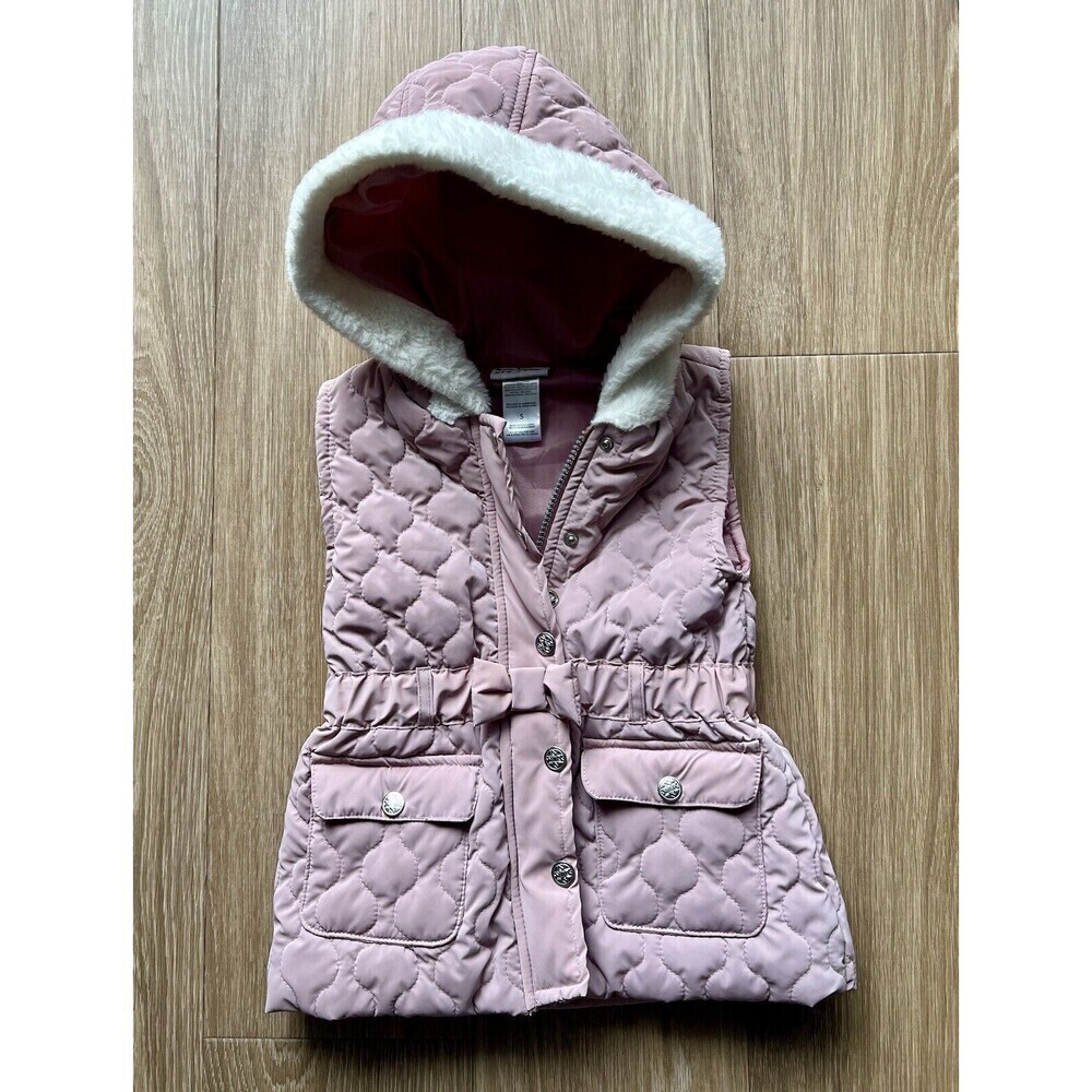 Nicole Miller Pink Purple Puffer Vest Size 5